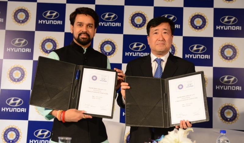 Hyundai signs four year sponsorship deal with BCCI