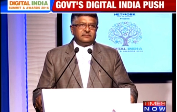 Ravi Shankar Prasad lauds transformational digital initiatives at Digital India Summit & Awards 2016