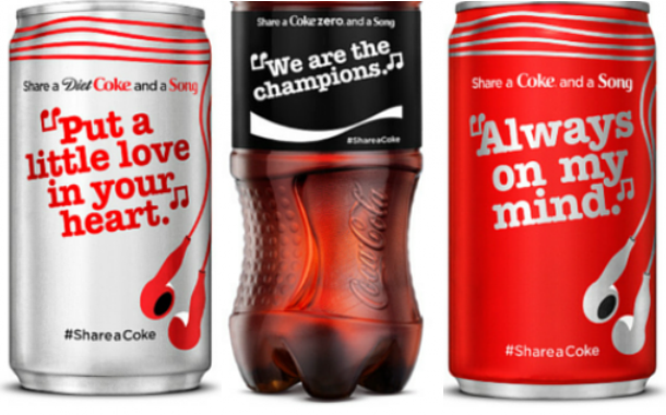 Coca-Cola stamps lyrics from 'Share a Coke' campaign on its packaging