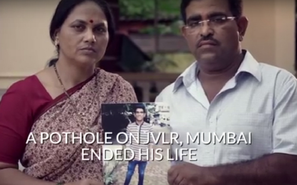 Digital L&K Saatchi highlights the Pothole menace in Mumbai