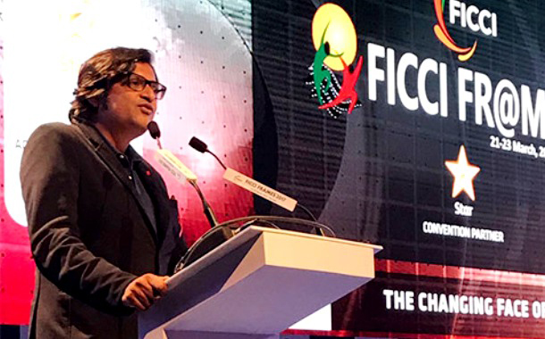 Arnab Goswami speaks at FICCI FRAMES 2017