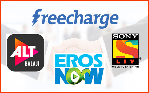 Freecharge partners with ALT Balaji, Sony LIV & Eros NOW