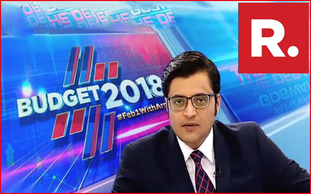 Republic TV smashes Viewership recors on Budget Day 2018 in English News Genre; scores 45% share with 10:11 mts ATS