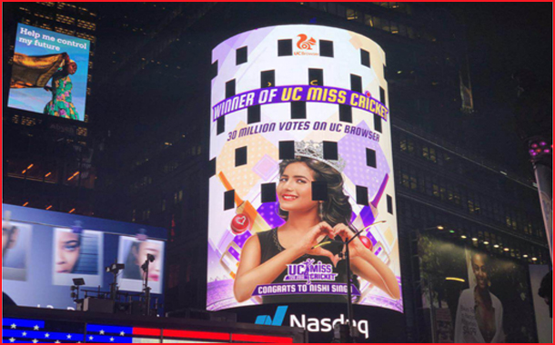 UC Browser’s Miss Cricket Campaign Makes Debut on billboard at New York Times Square