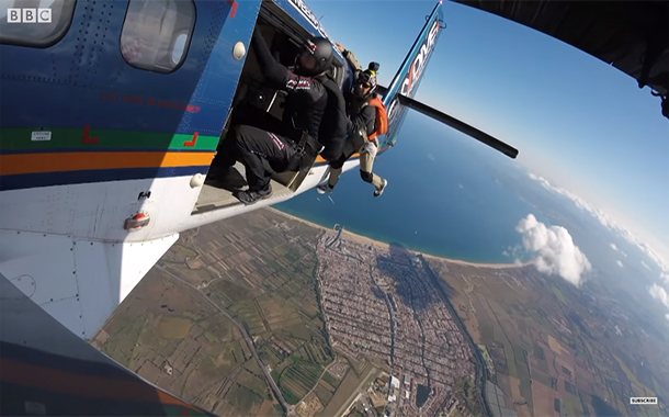 BBC World News to air record-breaking skydive by Marc Hauser in 'Riding the Jet Stream'