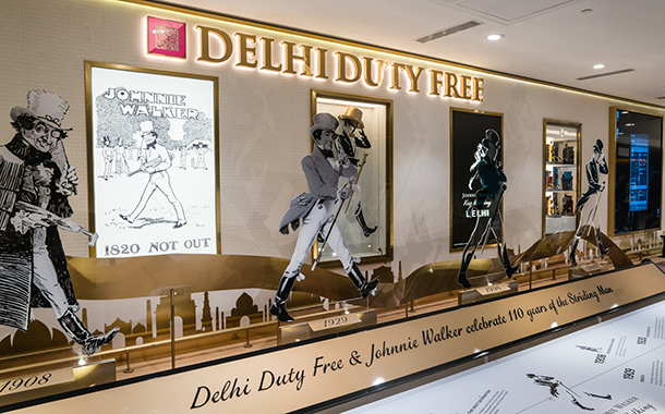 Johnnie Walker Striding Man, celebrates its 110th birthday with an exclusive experience at Delhi Duty Free