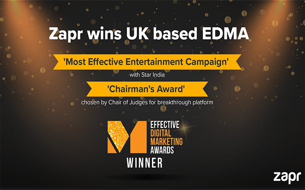 Zapr wins UK based Effective Digital Marketing Awards