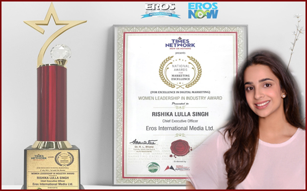 Eros Digital's Rishika Lulla Singh bags ‘Women leadership in Industry’ award at Times National Awards for Marketing Excellence