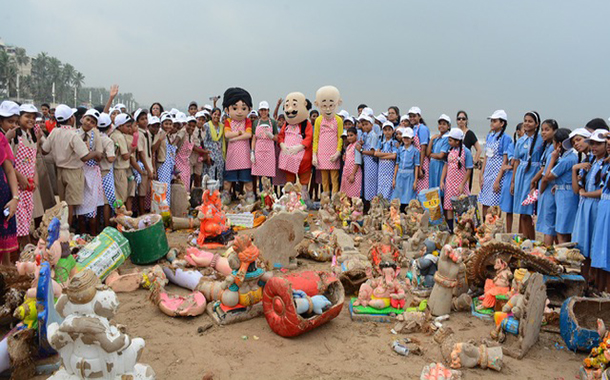 Nicktoons Motu-Patlu and Shiva join hands with CMCA’s 700 students for a Chakachak Mumbai