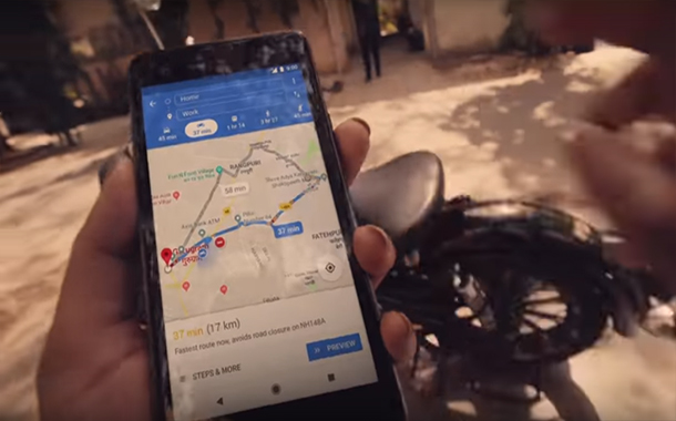 Google Maps promotes their 2-wheeler mode in a campaign by Lowe Lintas