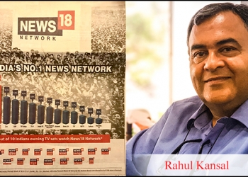 News18 does a print mainline roadblock with front page ads in TOI, ET and HT