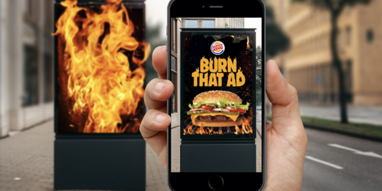 Burger King Brazil uses Augmented Reality to burn its rival Ads