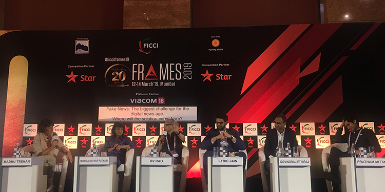 The highest principal in journalism is fairness: says B V Rao, Editor in Chief, FirstPost at FICCI FRAMES 2019