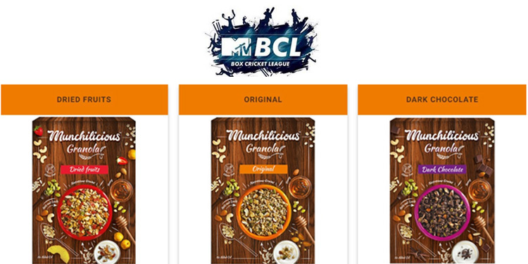 Munchilicious Granola partners with Ektaa Kapoor’s MTV Box Cricket League 2019