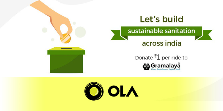 Ola launches a nationwide crowdfunding campaign to build toilets across India