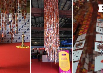 B4U Music installs tallest Wind Chime made of Playing Cards at Bombay Exhibition Centre