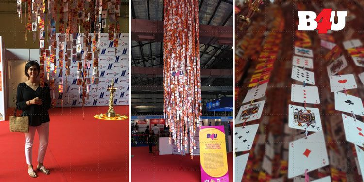 B4U Music installs tallest Wind Chime made of Playing Cards at Bombay Exhibition Centre