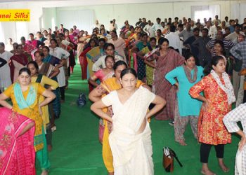 The Chennai Silks conducted one day training camp of the “Kayakalpa Yoga” in association with Hyderabad SKY Yoga Trust
