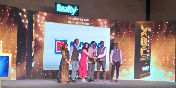 Nippon Paint is conferred with ‘Brand of the Year’ in Realty Plus’ at INEX Awards 2020