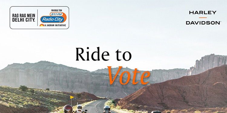 Radio City Organised a #MATKar rally With Harley Davidson to Create Awareness Amongst Delhiites To Vote