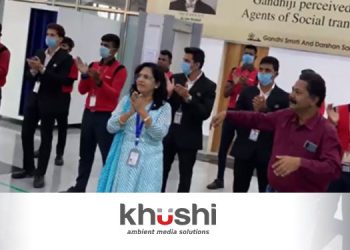 Khushi Advertising uses Digital Screens at Airports on Janata Curfew Day