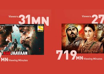 Television Premieres of Marjaavaan and Panipat clock great numbers