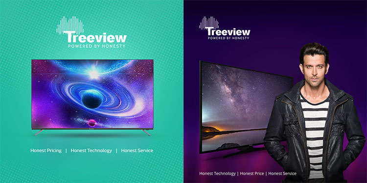 Thailand's Treeview partnered with QThree Ventures to launch a range of Smart TVs in India; names Hrithik Roshan as brand ambassador