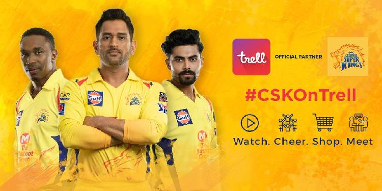 Lifestyle-video app Trell is an Official Partner of three-time IPL champions Chennai Super Kings