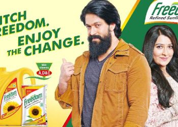 Freedom Refined Sunflower Oil ropes in Actors Yash & Radhika as brand ambassadors