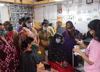 Pee Safe distributes Domina female condoms to sex workers in Mumbai