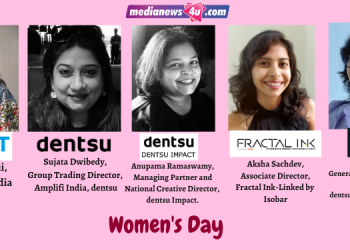 Women at dentsu international: Anita Kotwani, Sujata Dwibedy, Anupama Ramaswamy, Aksha Sachdev and Pragati Rana