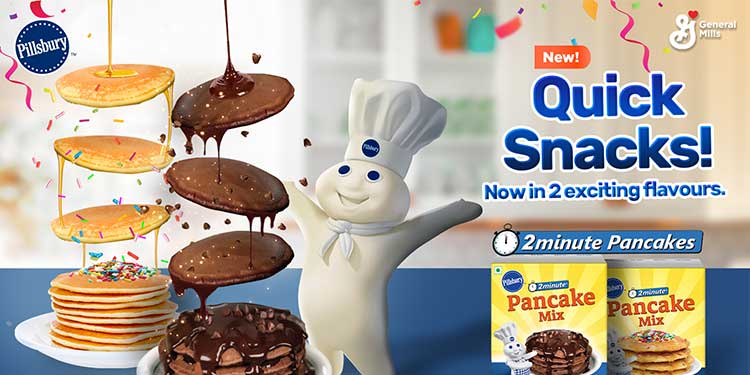 Pillsbury Pancakes bring its two-minute, quick snacks Choco Chip and Funfetti to India