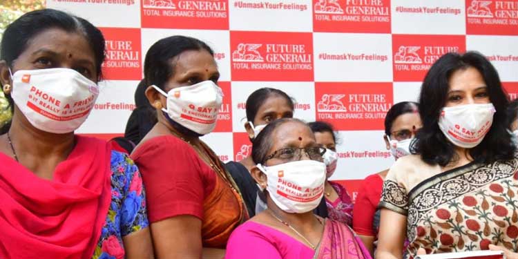 Future Generali India Insurance donates 8500 masks to the BMC with messages on mental health