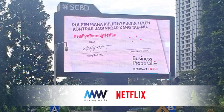 Moving Walls Indonesia Memanfaatkan DOOH Kontekstual untuk Mempromosikan Acara Hallyu Netflix 'Memprediksi Cinta dan Cuaca'
