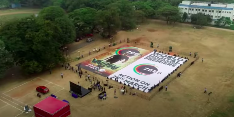 ZEE5 marks OTT Premiere of Ajith starrer ‘Valimai’ with massive 10,000 sq ft poster