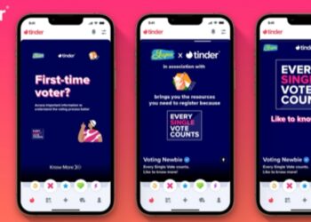 Tinder’s ‘Every Single Vote Counts’ awareness campaign encourages first-time daters to become first-time voters