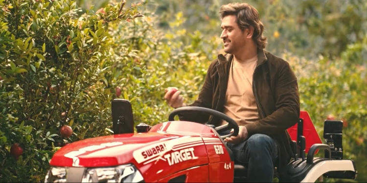Swaraj’s ad featuring MS Dhoni looks to capture the ease and efficiency of using the Target 630 in farming activities