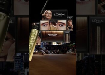 L’Oréal Paris’ CGI OOH campaign ‘See Life in Panorama’ highlights the product’s promise of bigger looking eyes by taking over touchpoints
