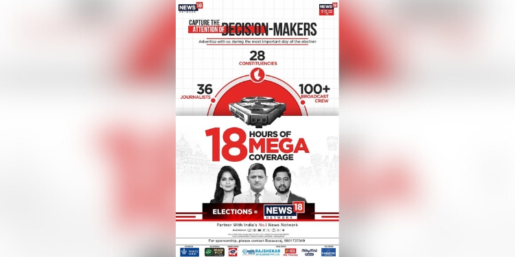 Don’t Miss Out! News18 Kannada’s Exclusive 18-Hour Mega Coverage for Lok Sabha Election Results Day.