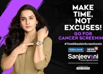 Vidya Balan Appointed as the National Ambassador for the second phase of Federal Bank News 18’s Flagship programme ‘Sanjeevani: United Against Cancer’ 