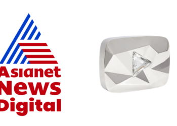 Asianet News Digital received YouTube’s Diamond Creator Award for surpassing 10M subscribers on its Malayalam Channel