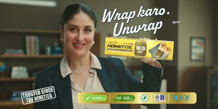 A new campaign with Bollywood star Kareena Kapoor highlights Homefoil’s 2-in-1 foil