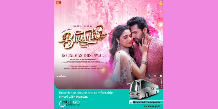 NueGo teams up with 'Brother,' a Tamil comedy-drama featuring Jayam Ravi and Priyanka Mohan