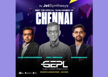 JetSynthesys names Gopal Srinivasan, Madhusudanan R, and Arjun Santhanakrishnan as Chennai Franchise Owners for GEPL Season 2