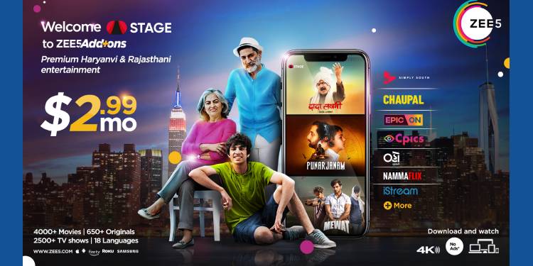 ZEE5 Global adds India’s STAGE to U.S. Add-Ons
