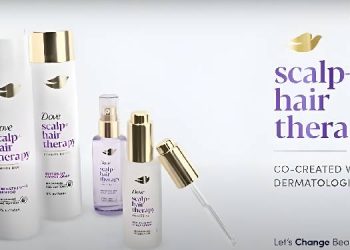 Dove's new campaign features their latest Scalp+Hair Therapy Density Boost range