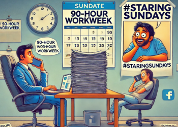 90-Hour Workweek Call Sparks a Viral #Staringsundays Trend: Corporate India Reacts with Sarcasm and Memes