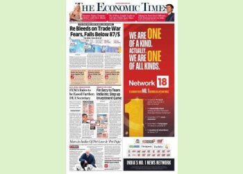Network18 announces its dominance across TV in a print ad