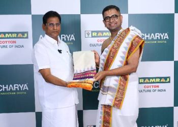 Ramraj Cotton and Dushyanth Sridhar collaborate to revive spiritual heritage through the Acharya Panchakacham Veshti