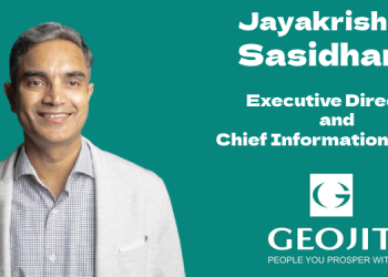 Geojit strengthens Tech Leadership with Jayakrishnan Sasidharan as CIO
